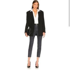 Re/Done 90s High-Rise Ankle Crop Jeans in Stoned Noir Size 24